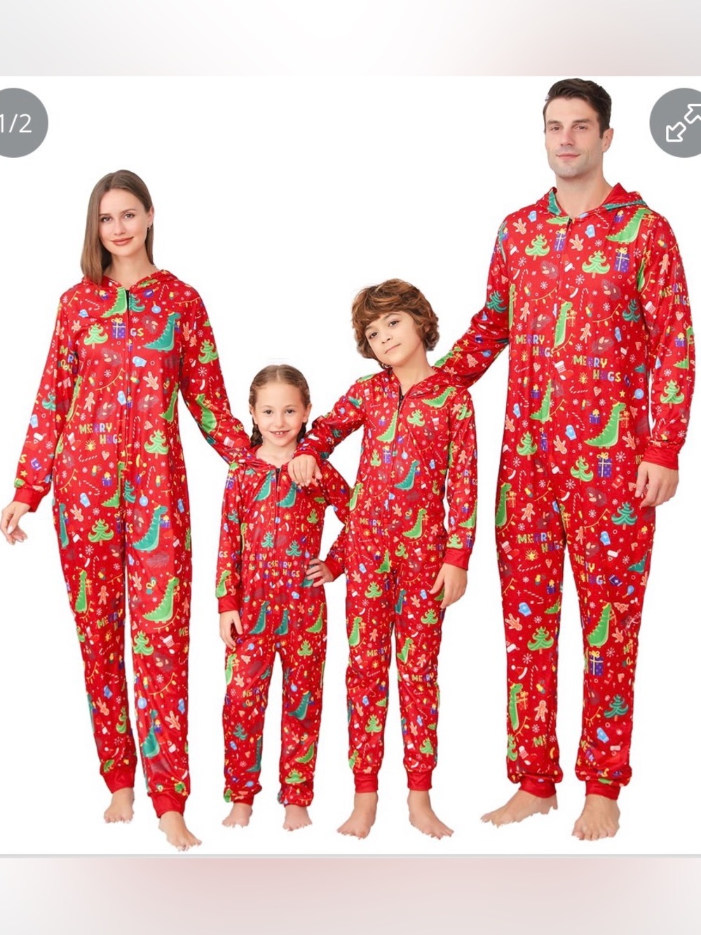 Christmas Onesie Pajamas, Vacation Cute Printed One Piece Pajama